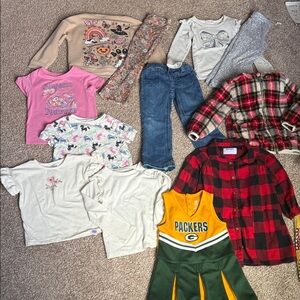 Girls' Cheer Dress - Green & Gold